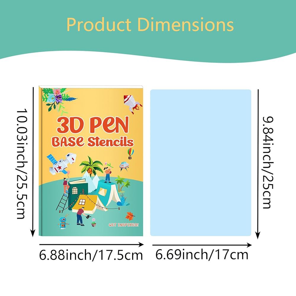 3D 프린터 드로잉 몰드 프린팅 펜용 종이 스텐실, 재사용 가능한 그래피티 템플릿, 펜 42장 65개 패턴 PVC 투명 보드. (대형) Small - 상세 이미지 3
