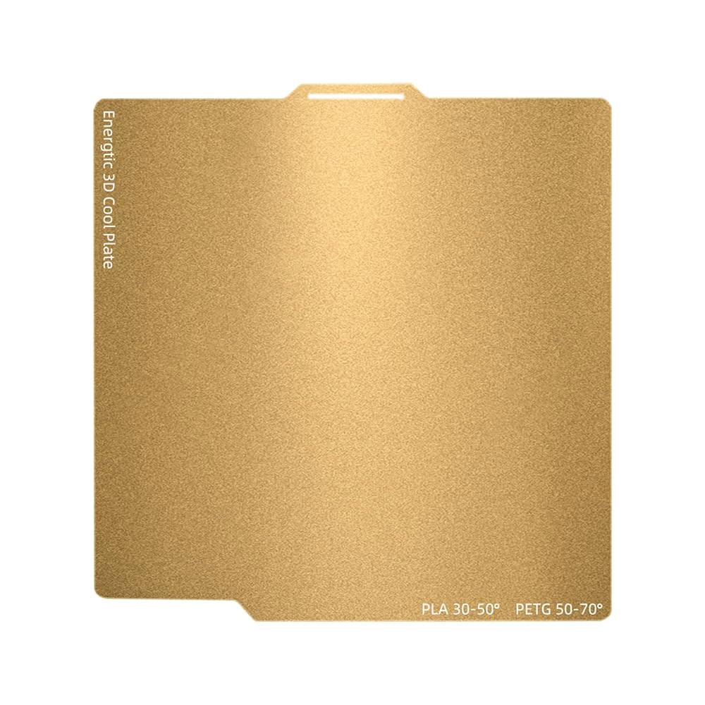 SulQirw A1 PEI 콜드 플레이트 257x257mm, 양면 골드 텍스처 스프링 스틸 빌드 X1 /P1P /P1S, 예열이 필요 없는 3D 프린터 플랫폼 - 상품 이미지