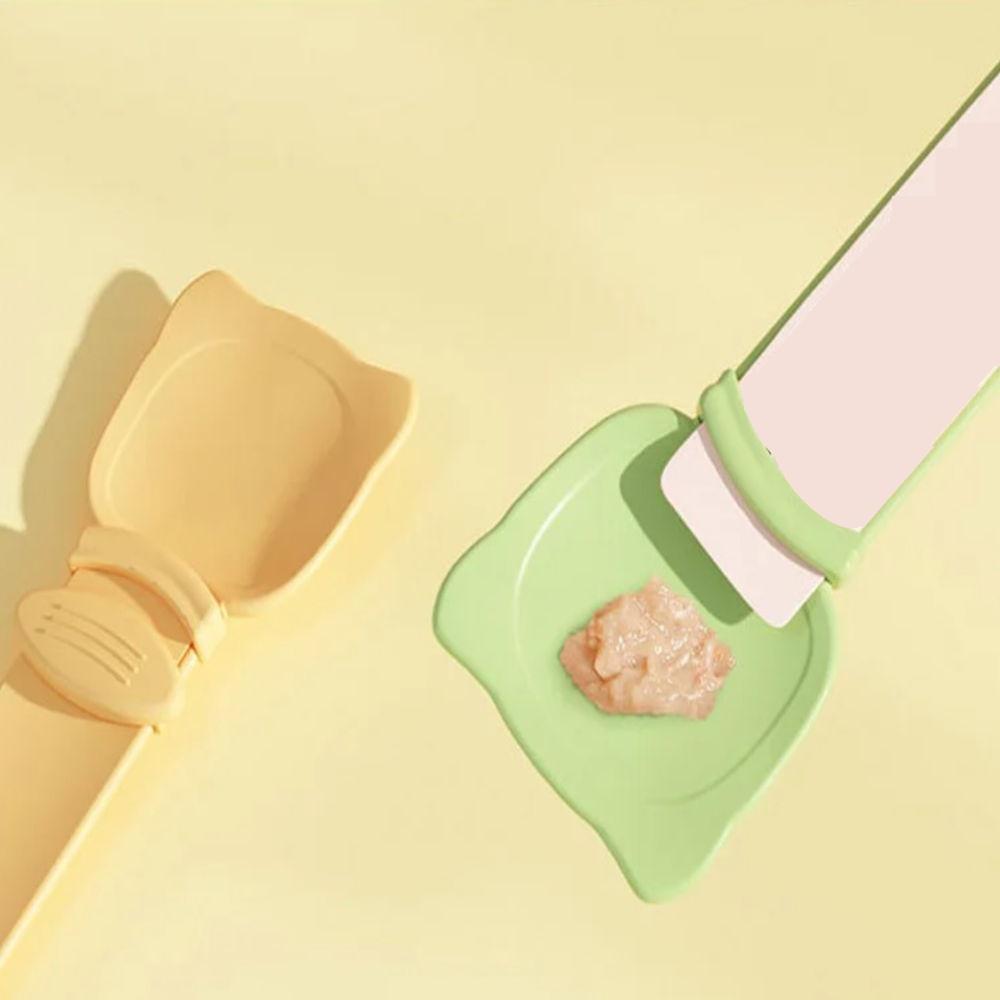 고양이 간식 수저 스푼 숟가락 고양이 간식 짜개 강아지 스푼 - 상품 이미지