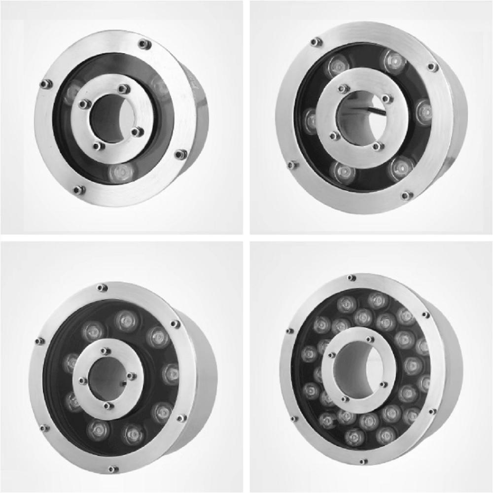 일반형 24W 직경200 홀 60mm 7색자동변색 (5EA 세트) 분수전용 led등 - 상품 이미지