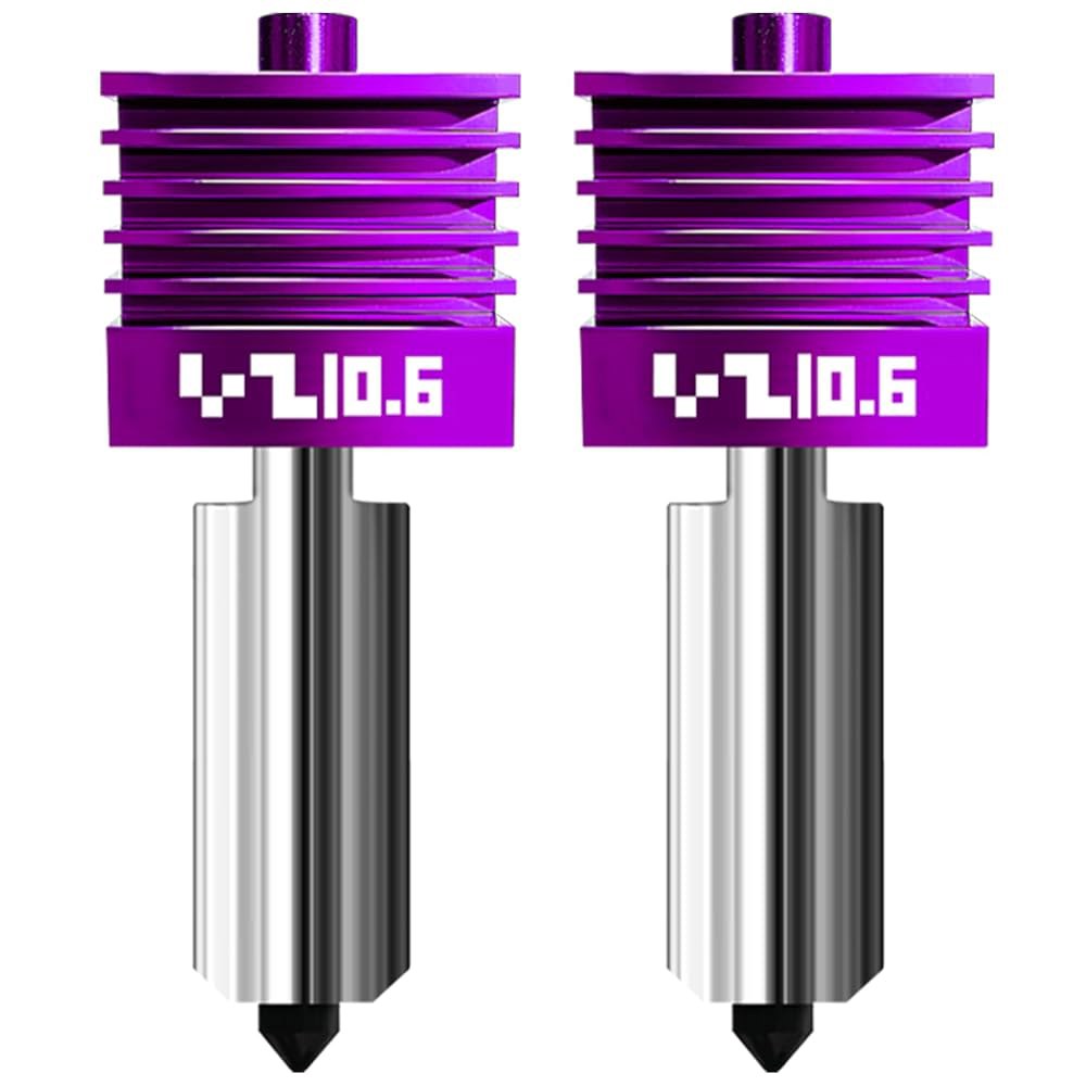 2개 업그레이드된 0.6mm P2S / H2D H2C H2S 핫엔드 키트(안티스틱 MPVD 코팅, Bambu Lab P2S, H2 시리즈, A1, A1MINI 3D 프린터용 고속 - 상품 이미지