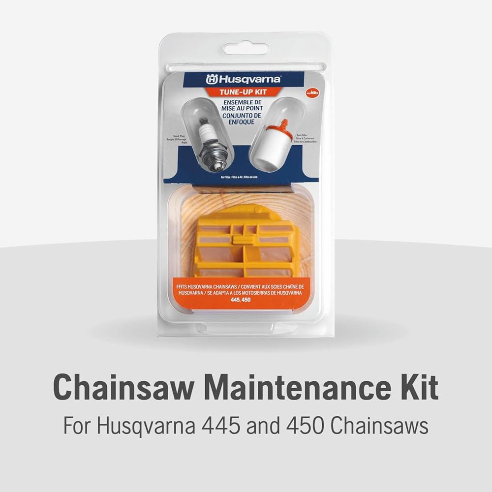 Husqvarna 599333701 455R /460R 전기톱 유지보수 키트, 설치하기 쉬운 부품 튜닝 키트에는 공기 필터, 연료 필터 및 스파크 플러그가 포함되어 있습니다 - 상세 이미지 3