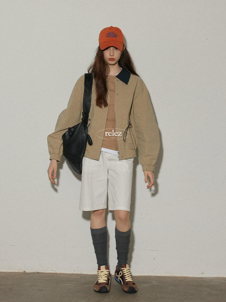 relez 여성 워크자켓 봄아우터 숏자켓 봄버 블루종 재킷 - 상세 이미지 2