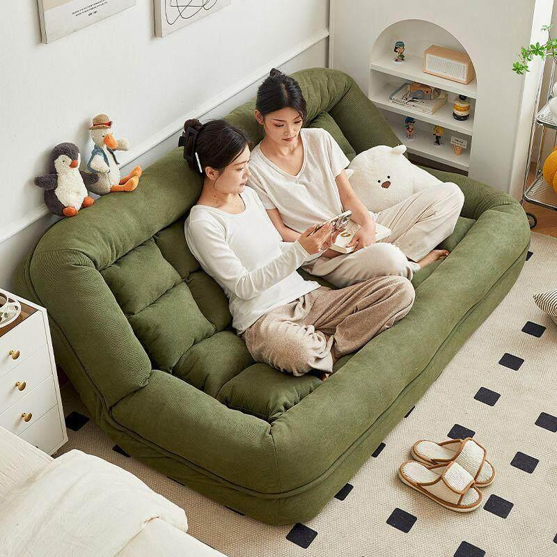2인용 집순이 접이식 등받이 쿠션 소파 침대 집순이전용요람 초대형 화이트 원룸 - 상품 이미지