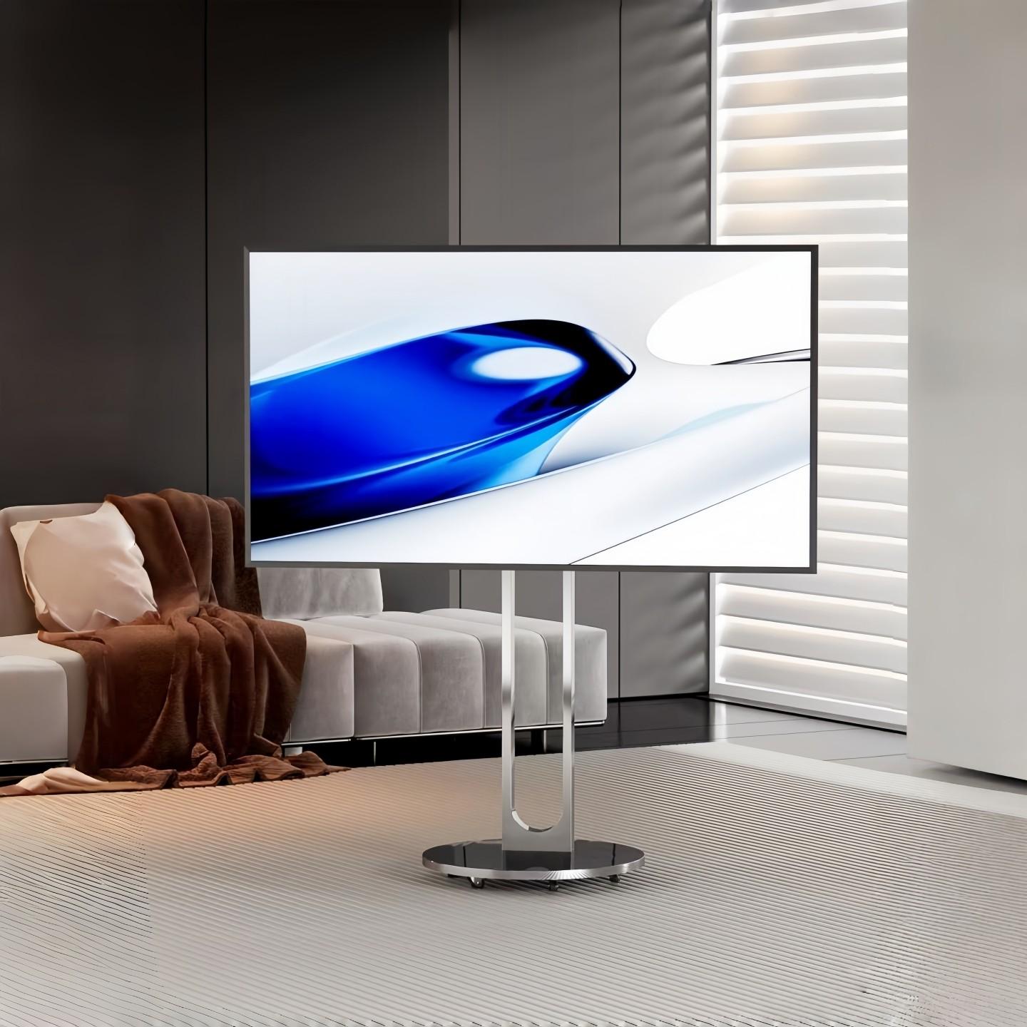 미니멀 TV 거치대 이동식 스탠드 스테인리스 스틸 - 상세 이미지 3