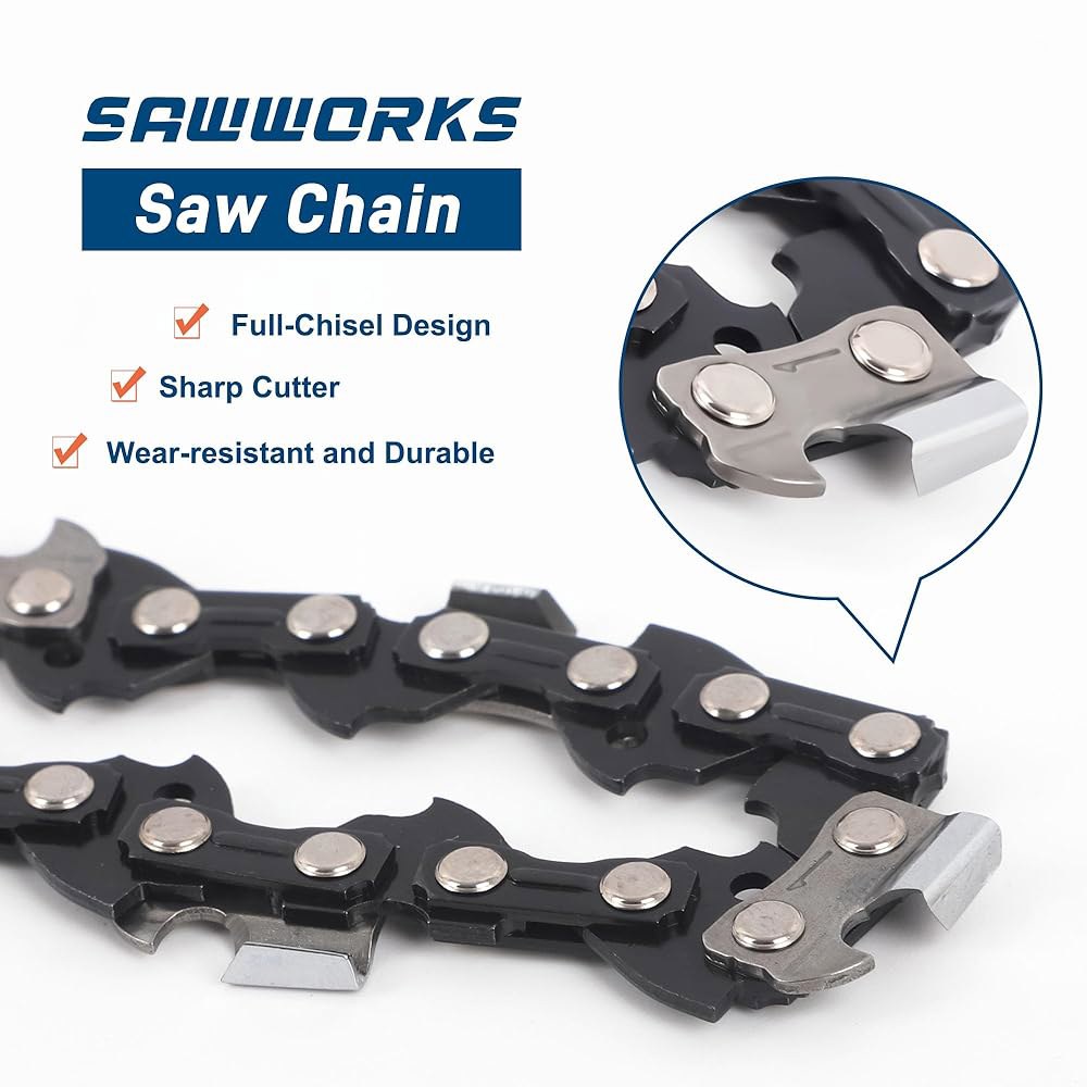 SawWorks 3팩 20인치 전기톱 체인, Supmix 62cc, WEMARS u200E6220G, NEOTEC NCS6200, Blue Max 53543, 52209, 8901 - 상세 이미지 3