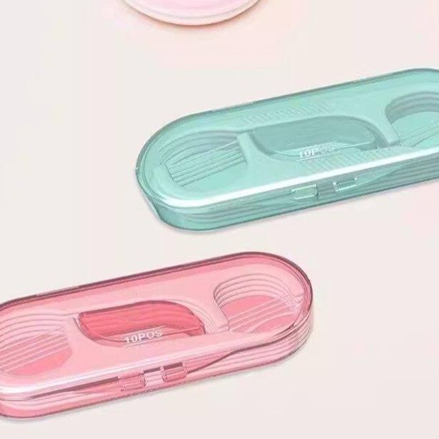 치간이쑤시개 치실 가정용 치실 스틱 유용한 치아 얇은치실 치실케이스 - 상품 이미지