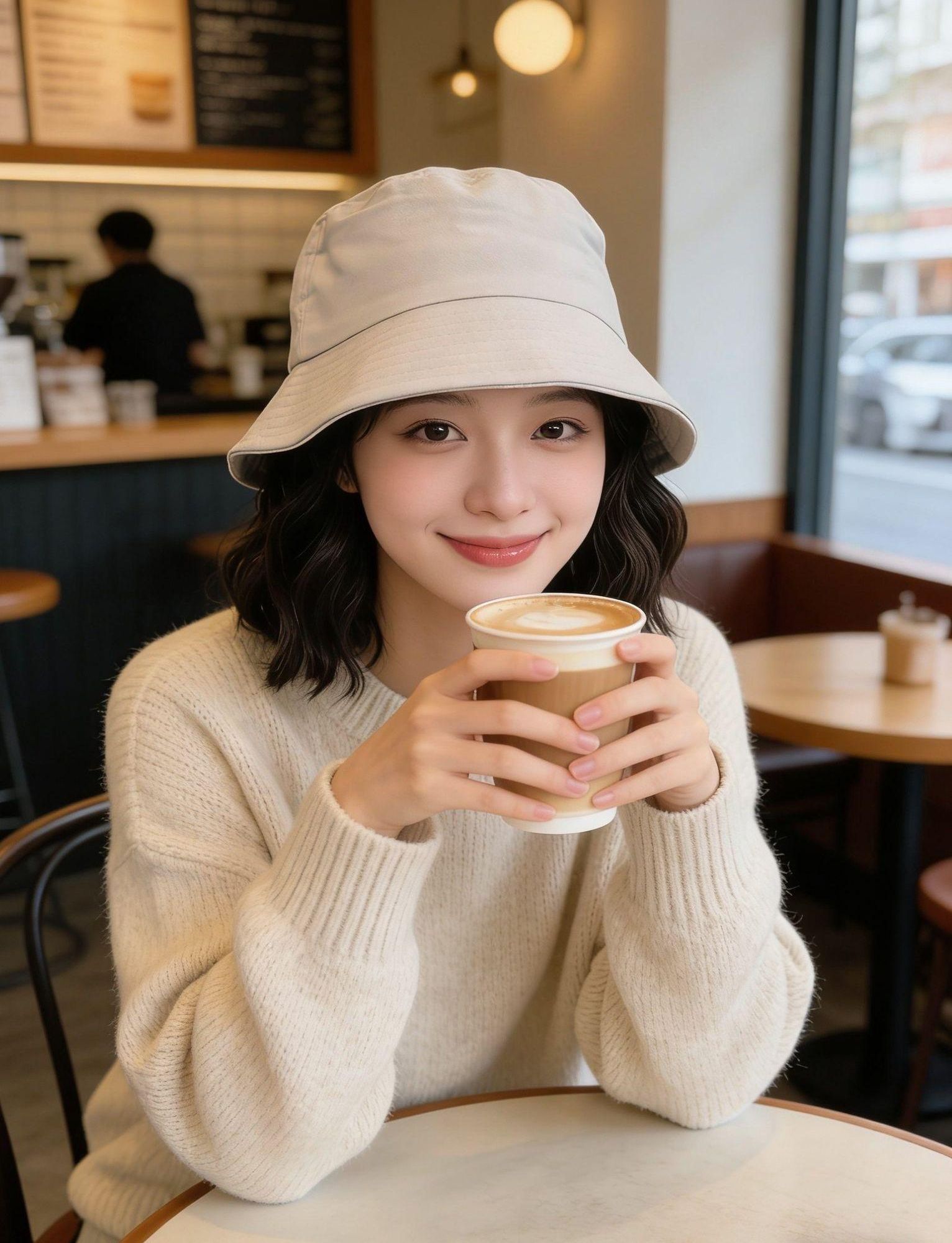 가발달린모자 항암가발 항암모자 인조머리 짧은머리 분리형 +모자가발 - 상품 이미지