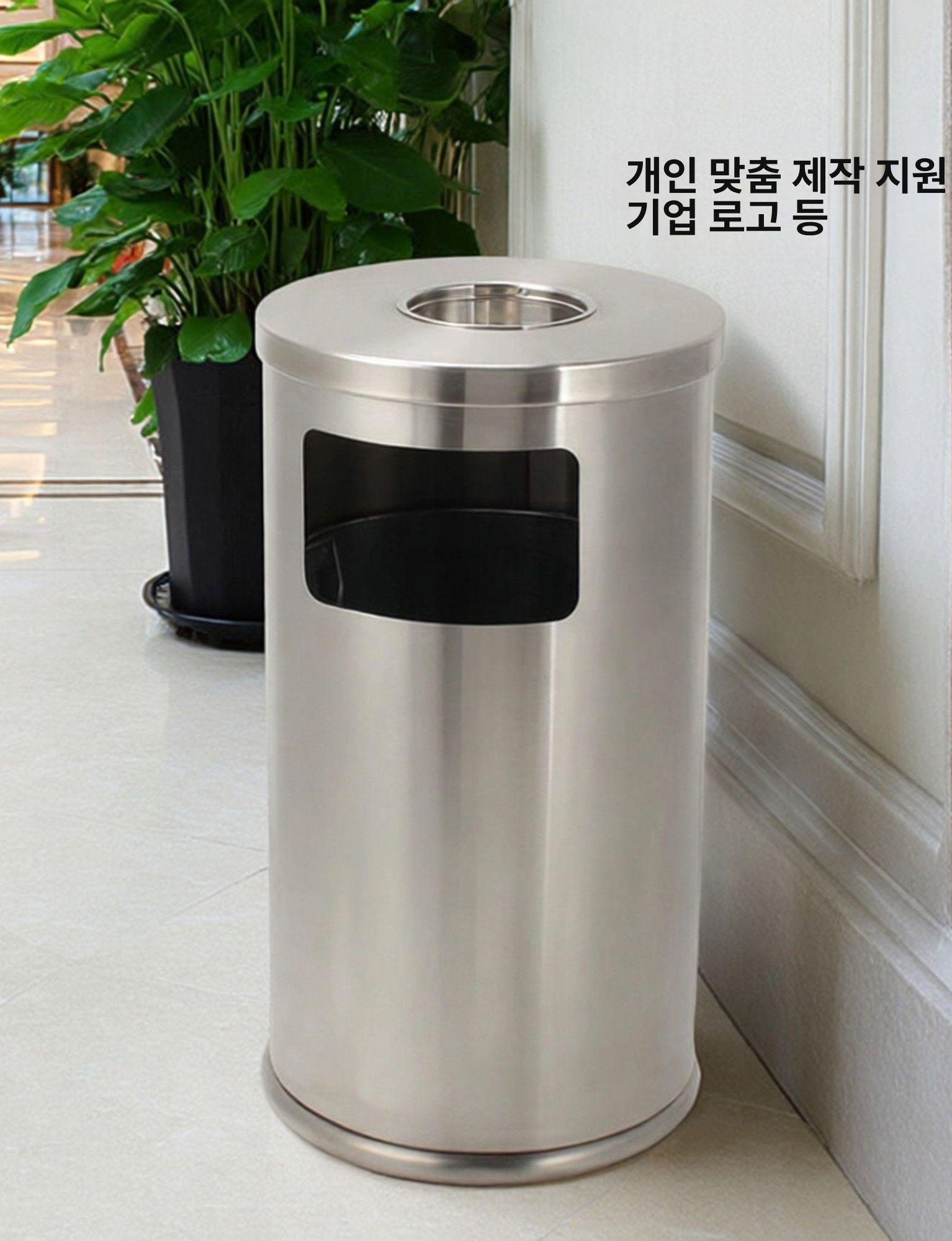 야외 쓰레기통 공원 학교 관공서 휴게소 광장 펜션 사각 캠핑장 분리 수거 길거리 실외 철제 이미지 6