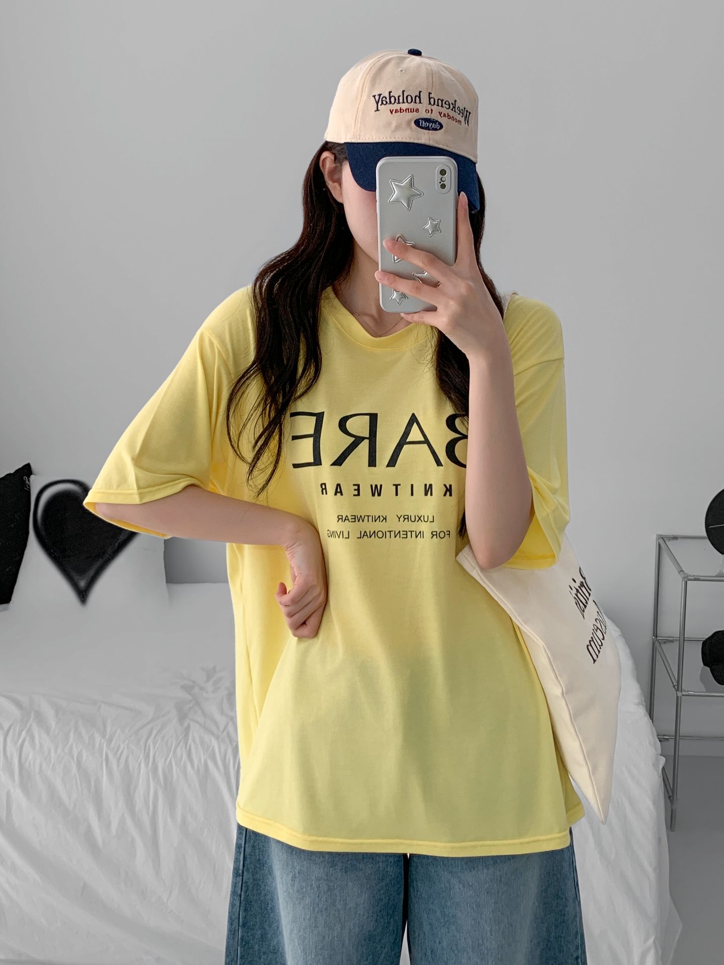 여성반팔티 이너티 레이어드티셔츠 오버핏 루즈핏 기본 반팔 티셔츠 - 상세 이미지 4