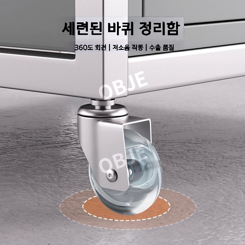 미용실츄레이 이동식 카트 스테인리스 트레이 트롤리 웨건 가위정리대 이미지 6