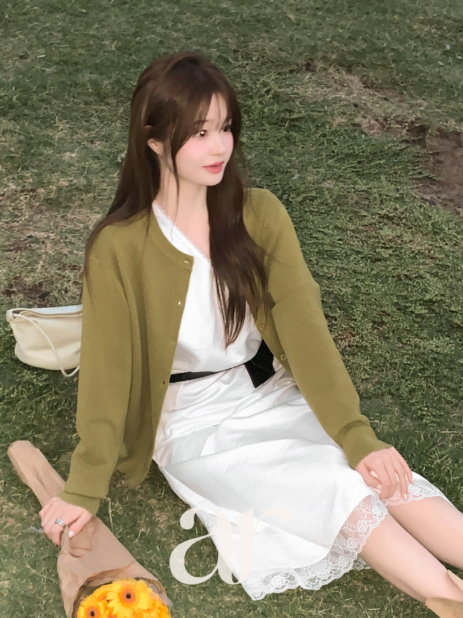 실키 레이스 밑단 레이어드 나시 롱 원피스 op16275 이미지 7