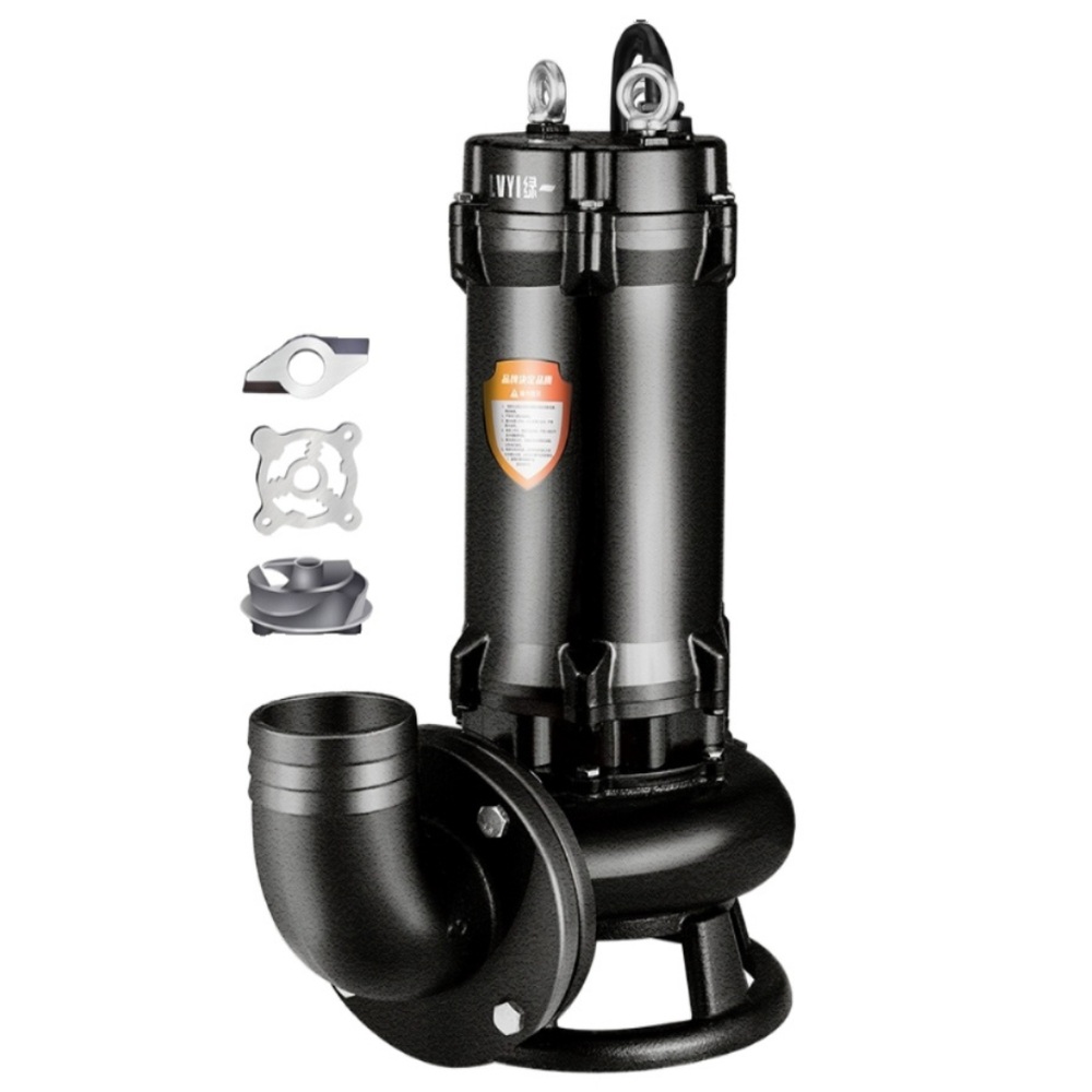 수중펌프 이물질 절단 양수기 오물 무막힘 워터펌프 멀티컷 2200W-2인치 1세트 - 상품 이미지