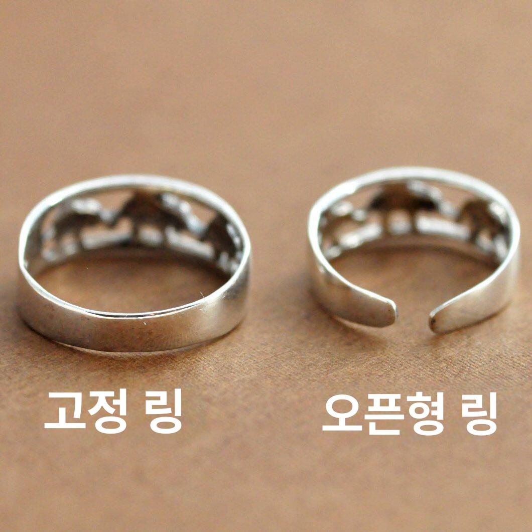 심플반지 유니크한커플링 위한 새로운 925 스털링 실버 반지 코끼리 가락지 단정한룩 - 상세 이미지 4