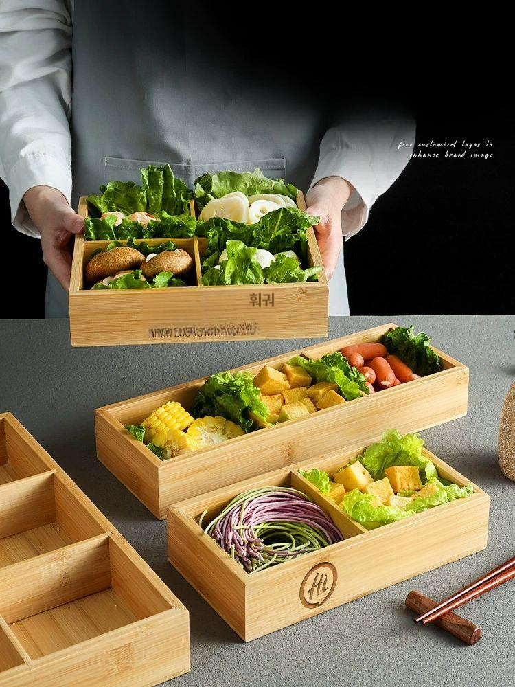횟집 구절판트레이 스끼다시 사각 칸막이 업소용 음식점 음식 플레이트 - 상세 이미지 3