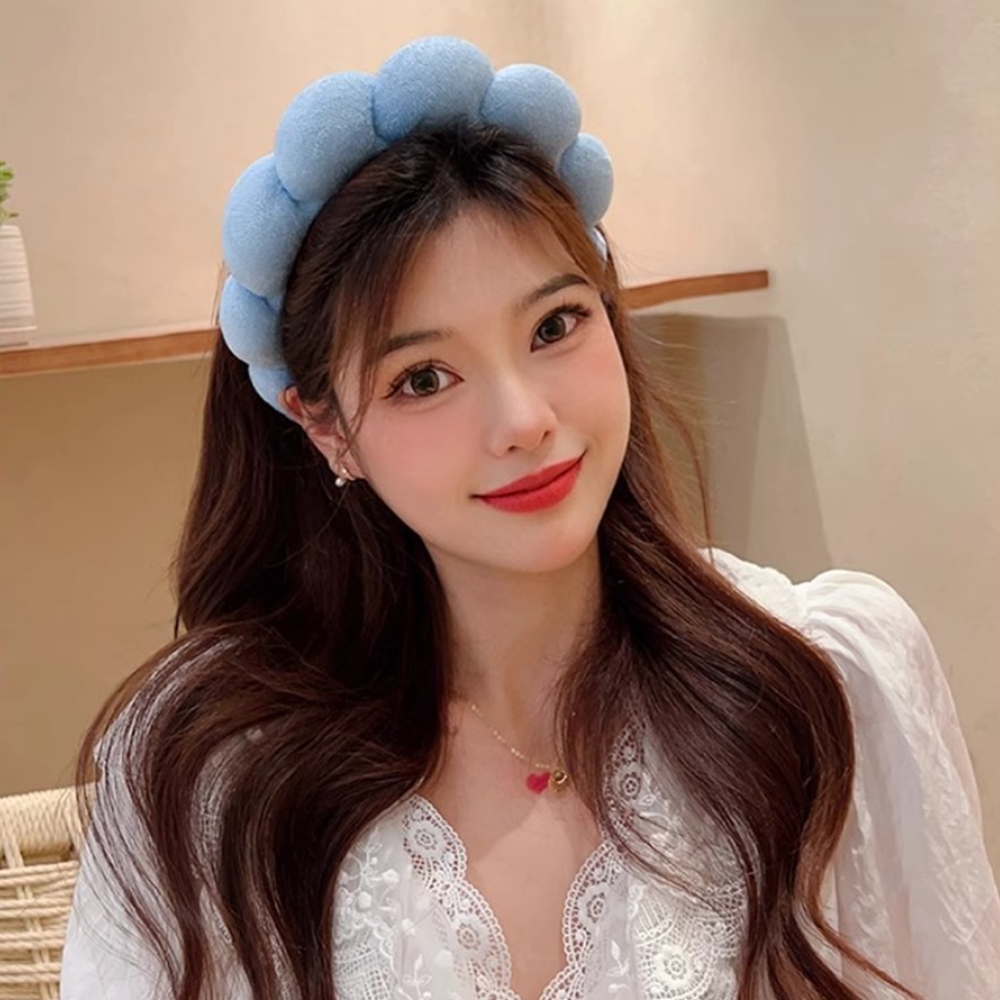 파스텔 세안 헤이밴드 세수 머리띠 폭신한 머리 세안벤드 - 상세 이미지 3