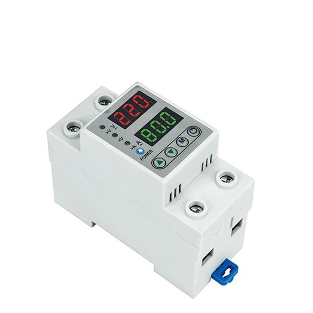OCNFZ 조정 가능한 디지털 오버 및 언더 전압 보호기 듀얼 디스플레이 40A 63A 230V 딘 레일 릴레이 전류 보호 한계(63A) 40A 2P - 상품 이미지