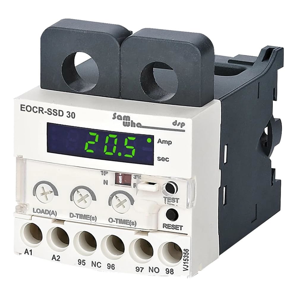 EOCR-SSD 디지털 전자 과부하 릴레이 모터 프로텍터 열(110VAC, 3-30A 단위) Un 110VAC 5-60A - 상품 이미지
