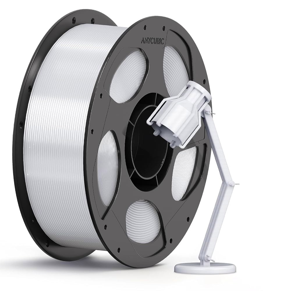 애니큐빅 PC 필라멘트 1.75mm, 견고하고 오래 지속되는 폴리카보네이트 3D 프린터 필라멘트, 정확도 + /- 0.02mm, 대부분의 FDM 프린터에 적합, 반투명 흰색 - 상품 이미지