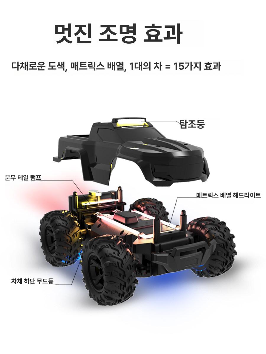 무선Rc카 스턴트 360 회전 양면 RC카 크리스마스 선물 - 상세 이미지 4