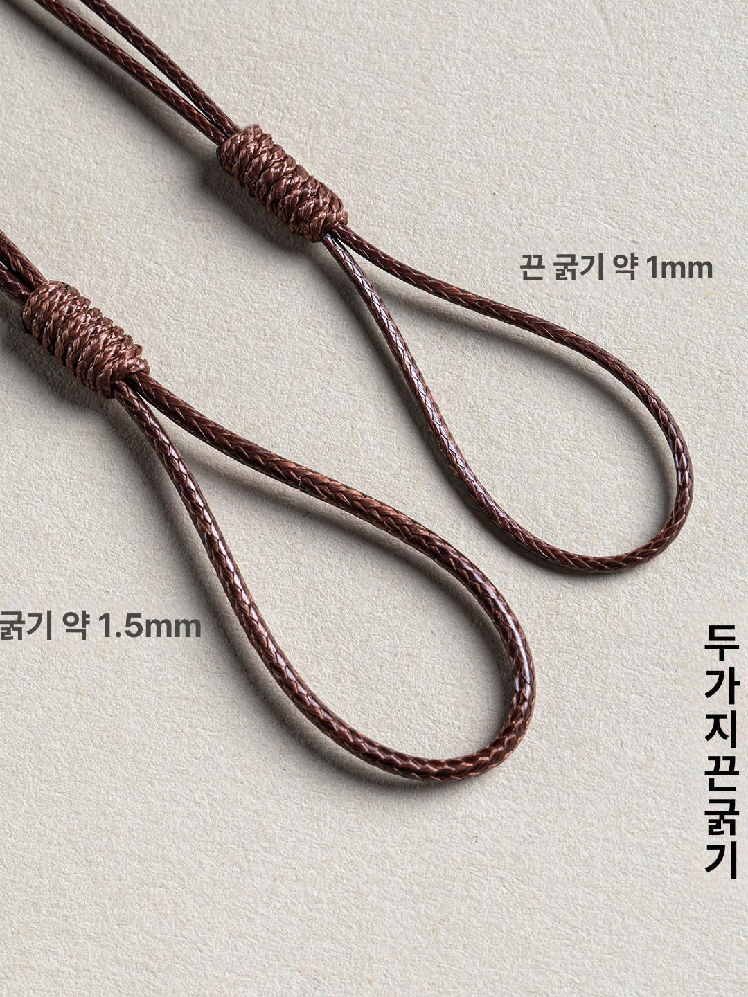 분실방지 버클 반지 목걸이끈 펜던트 끈 가죽목걸이줄 액세사리 커플 남녀공용 로프 - 상세 이미지 2
