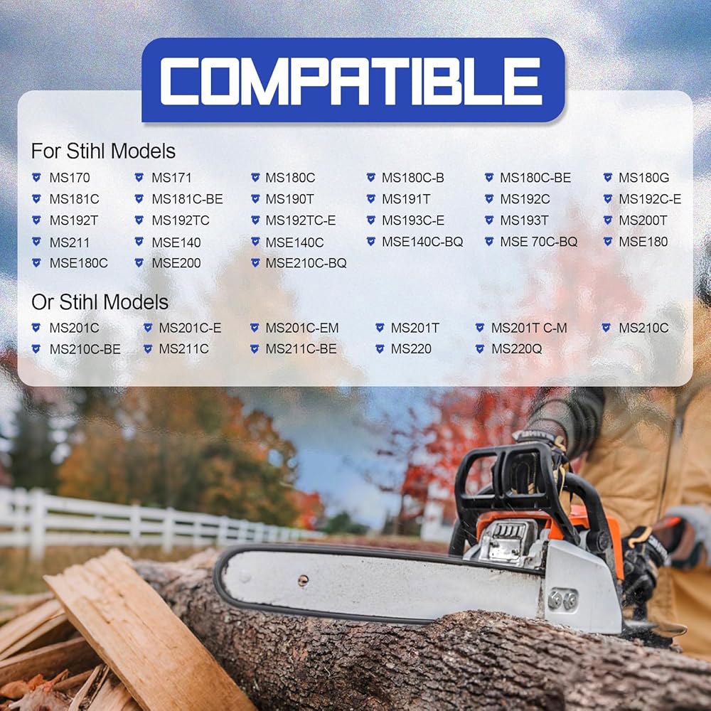 3005-008-3913 16인치 전기톱 바 & 2 체인 콤보, Stihl 가이드 MS250, MS180, MS170, MS171, MS192C-E, HT130, HT131, HT - 상세 이미지 3