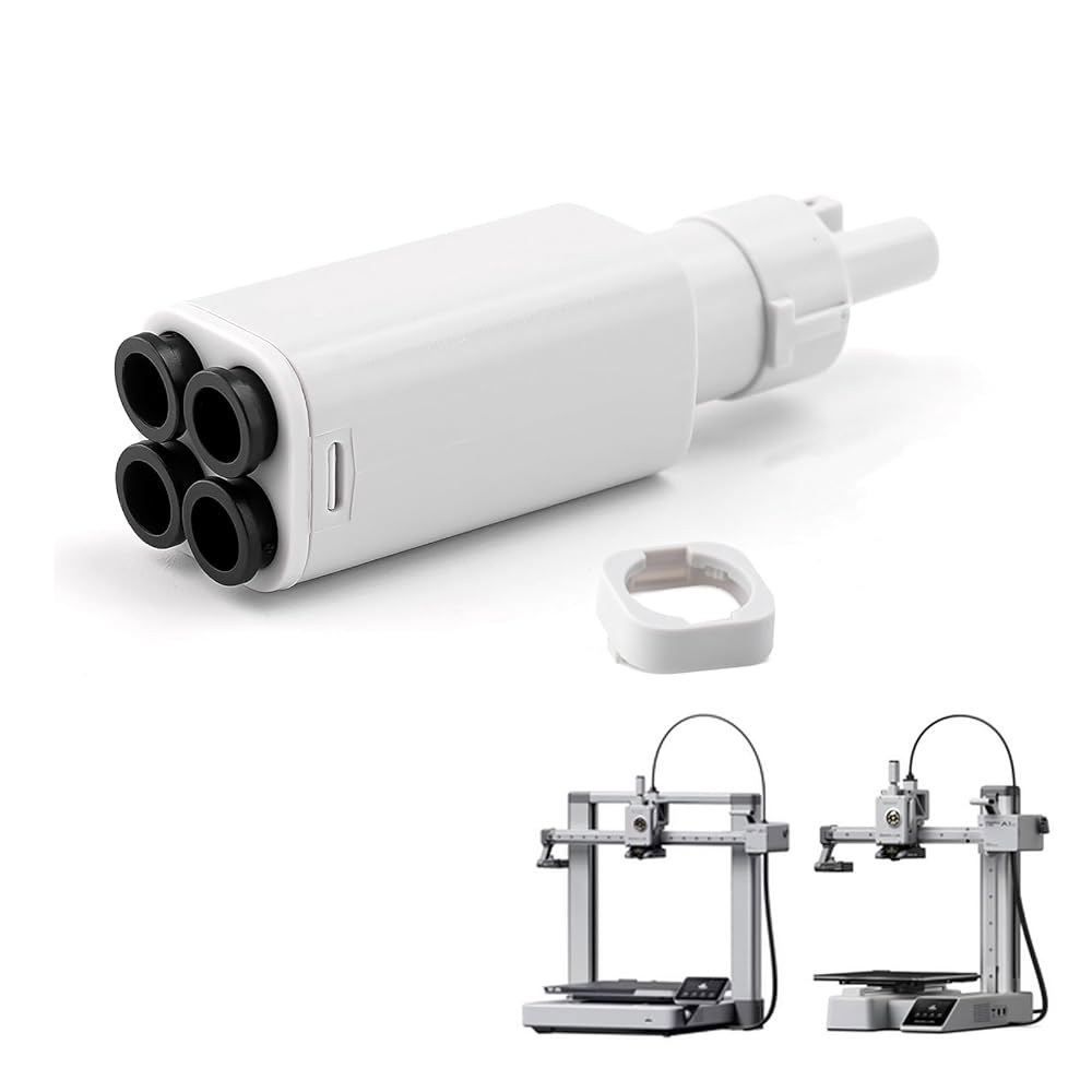 밤부 랩 A1 / A1mini 3D 프린터 액세서리용 YIBEICO 4-in-1 PTFE 어댑터 교체, 우수한 AMS 튜빙 커넥터 - 상품 이미지
