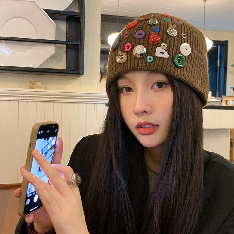 여자비니 남성비니 여성용 따뜻한 니트 모자 롱비니 와치캡 - 상세 이미지 2