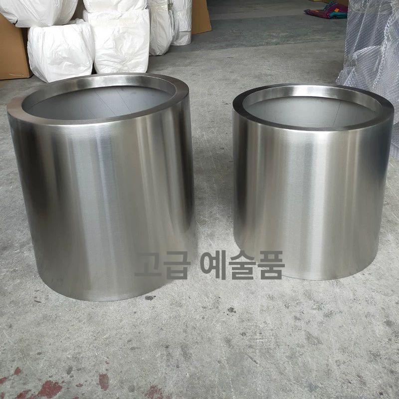 스테인레스 화분 원형 정원 조경 카페 대형 야외 소형 42x54cm 샴페인골드 - 상세 이미지 4