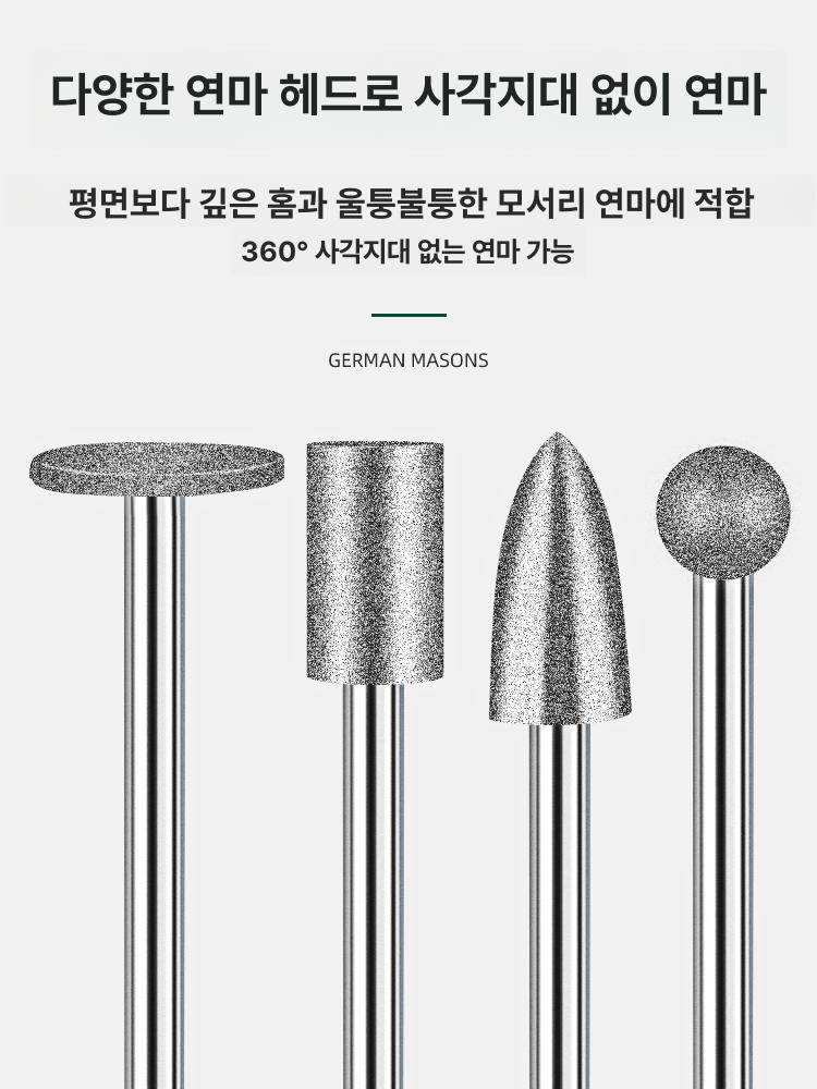 그라인더 사포 다이아몬드 드릴 3 6mm 원통형 x 팁 원통형 [3x4mm] 5개 - 상세 이미지 4