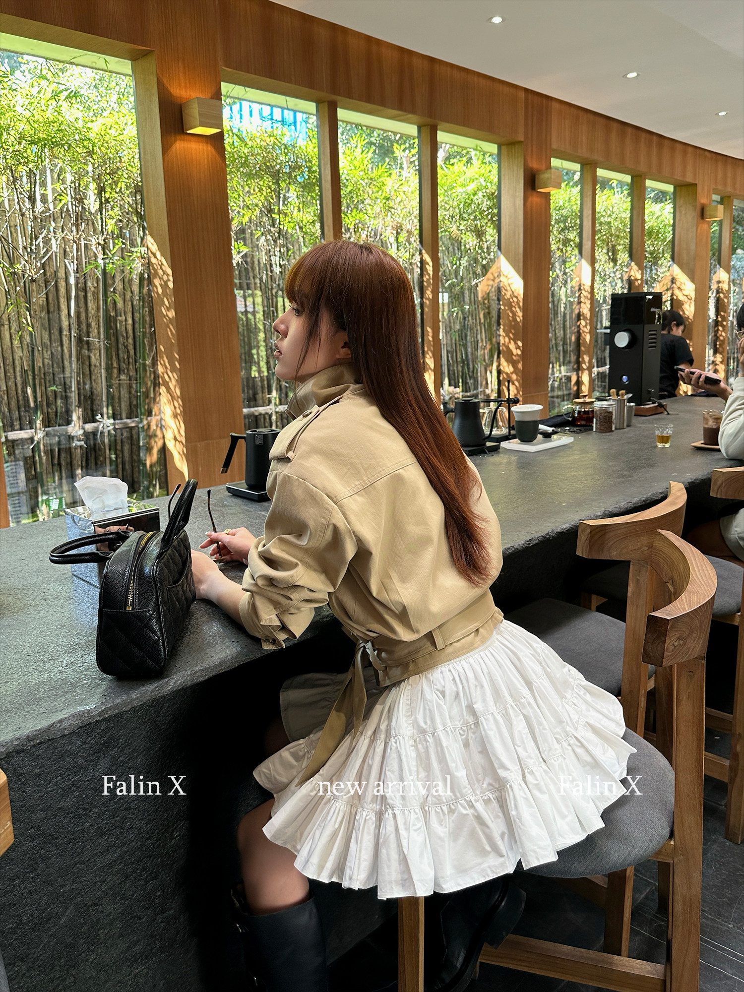 Falin X 여성 플리츠 a라인 플레어스커트 미니스커트 캉캉 치마 - 상세 이미지 5