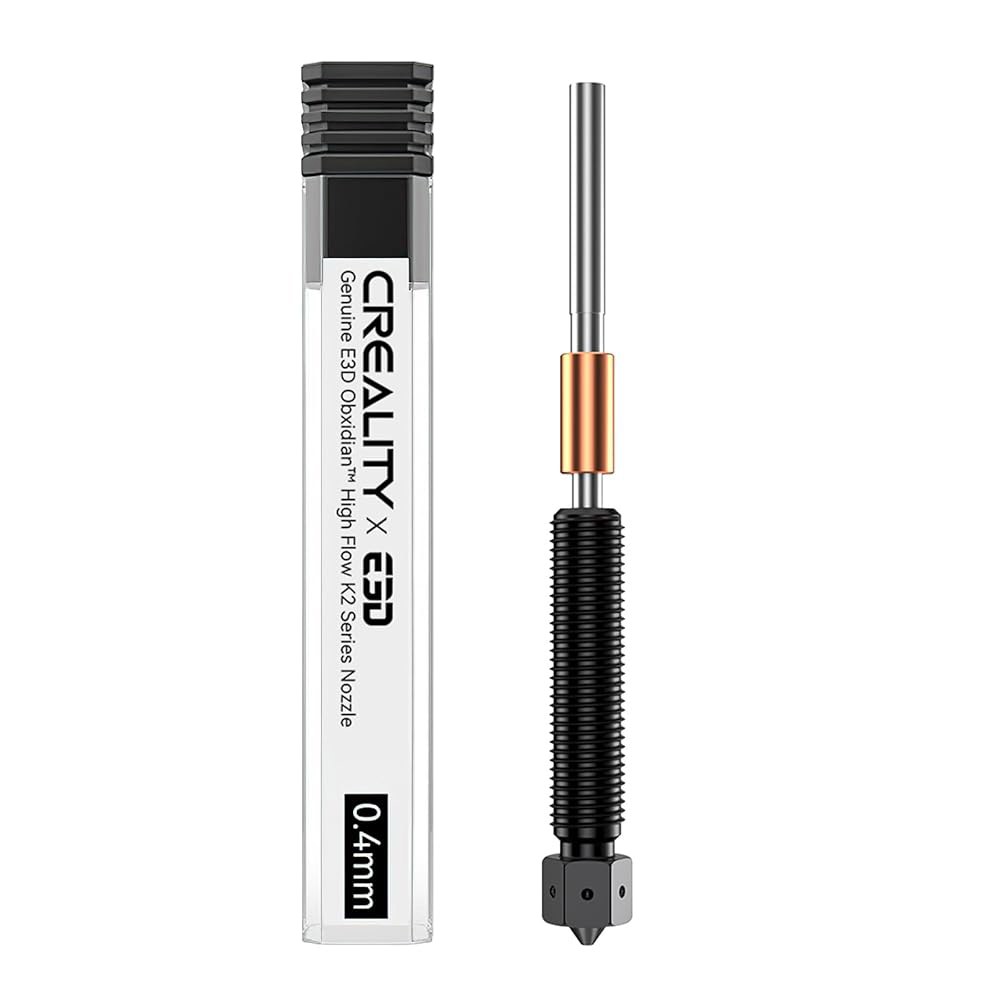 크리에이티 K2 플러스 노즐 0.4mm, E3D 옵시디안TM 고유량 노즐, 다채널 디자인의 경화강 플러스, 프로, 3D 프린터용 고속 인쇄 600mm/s - 상품 이미지