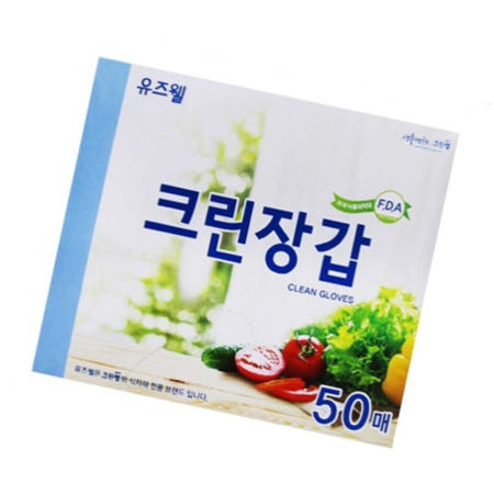 일회용위생장갑 크린랩 비닐장갑 50매