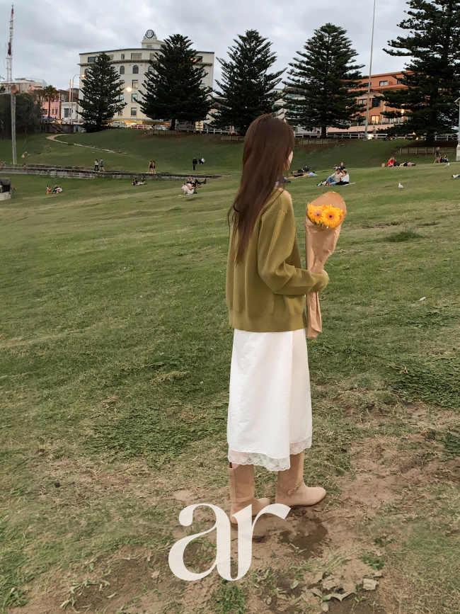 실키 레이스 밑단 레이어드 나시 롱 원피스 op16275 - 상세 이미지 4