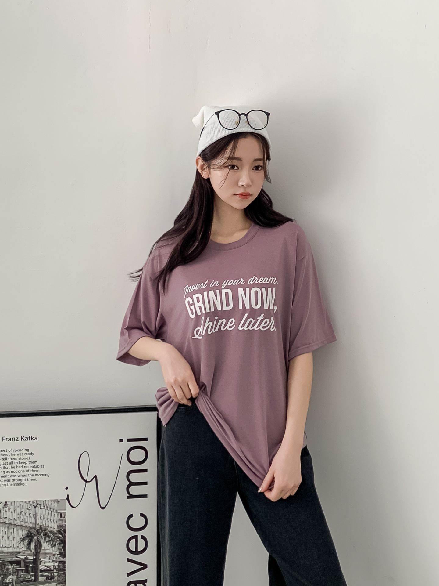 여성반팔티 이너티 레이어드티셔츠 오버핏 루즈핏 기본 반팔 티셔츠 - 상세 이미지 2