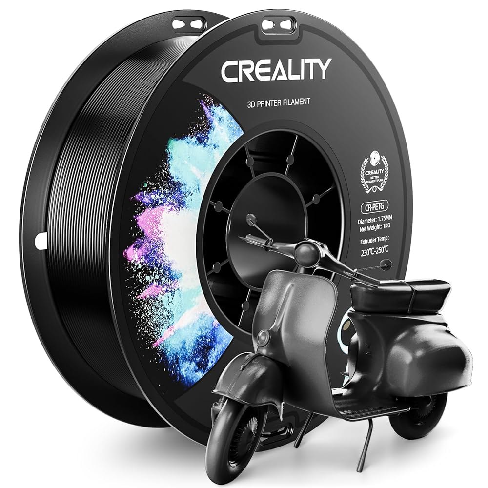 크리얼리티 PETG 필라멘트 1.75mm 3D 프린터 필라멘트, 1kg(2.2파운드) 깔끔하게 감긴 스풀, 치수 정확도 0.03mm, 엔더, 밤부 랩, 애니큐빅, E FDM 프린터 - 상품 이미지