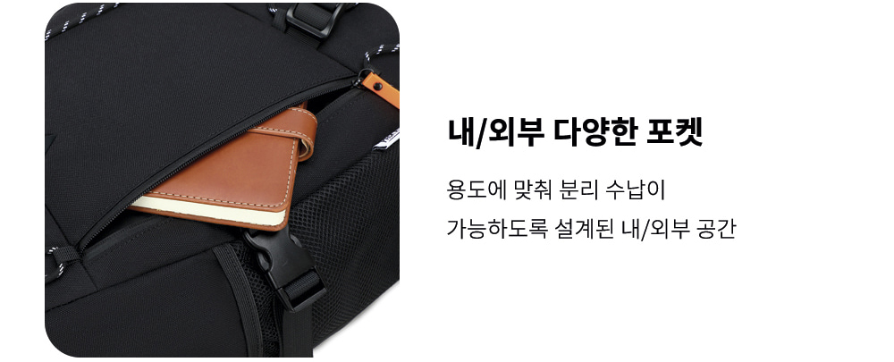 패커데이 남자 크로스백 벡터 데일리 폴리 아이패드 수납 크로스 가방 이미지 7