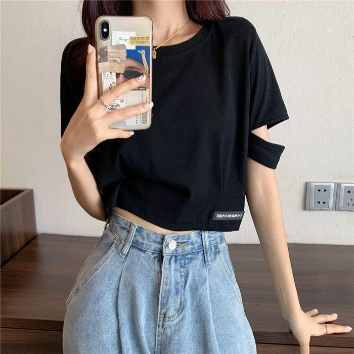 여성 댄싱복 줌바복 걸스 티 힙합 댄스복 여성 방송 - 상품 이미지