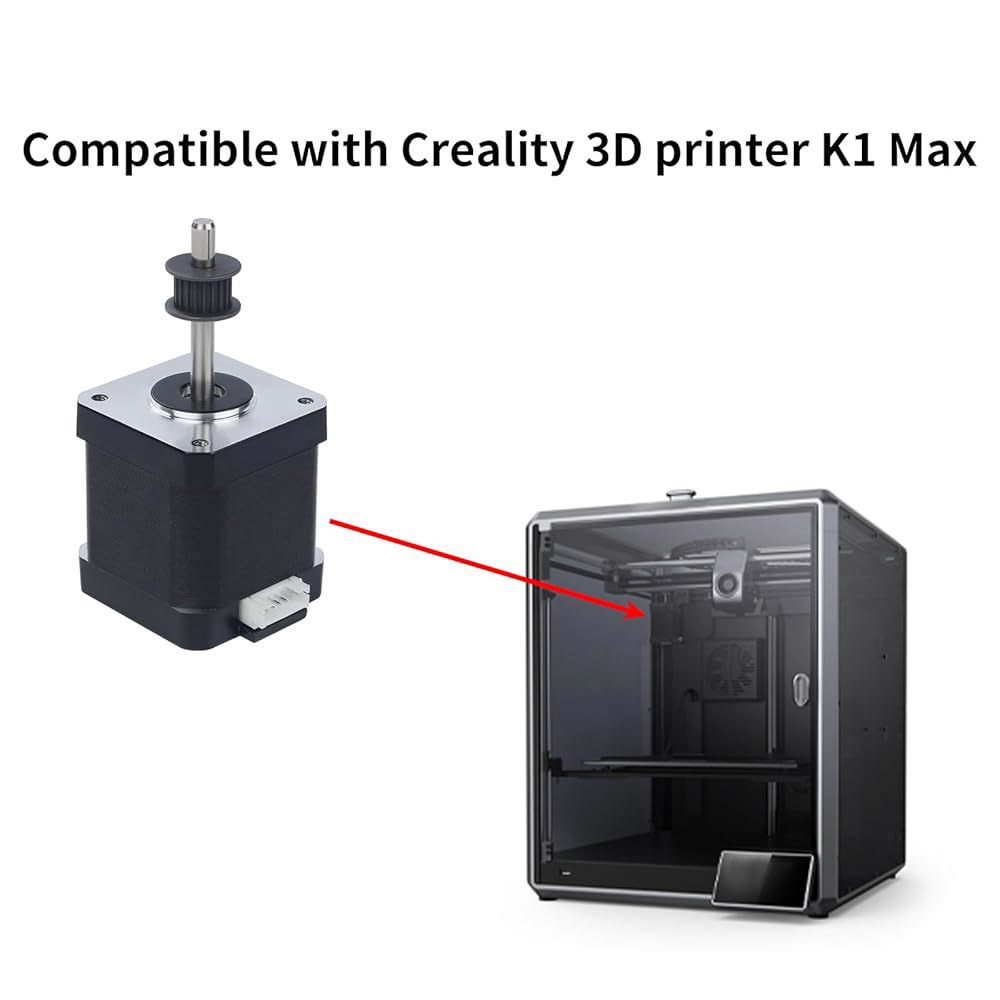K1 Max용 FYSETC 3D 프린터 액세서리 교체용 X축 스테퍼 모터 42-48mm 20 톱니바퀴 풀리 1.8도 1.8A, 연결선 없음 K1C K2 Plus용 - 상세 이미지 2