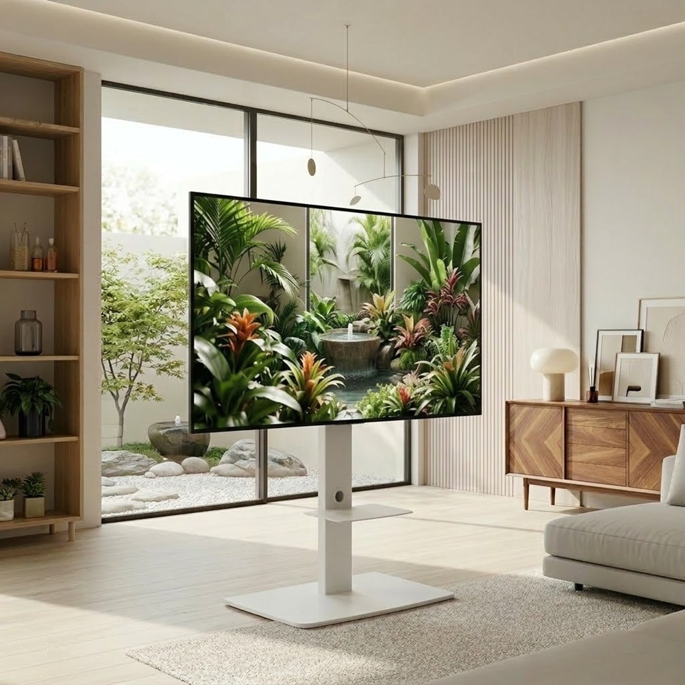 대형 TV 거치대 삼성 LG 호환 튼튼한 슬림형 이젤형 스탠드 189cm(75인치) - 상품 이미지