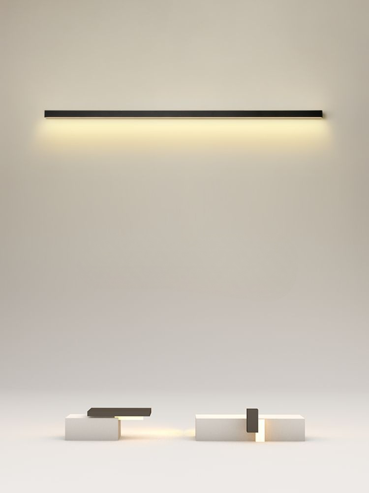 라인 벽조명 갤러리용 침실 무드등 실내용 복도용 스트립 블랙 단면 100cm 웜화이트 - 상품 이미지