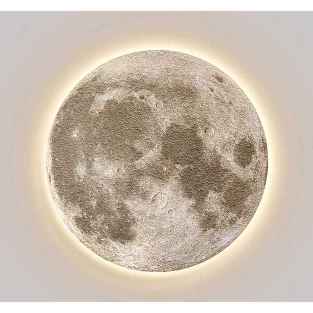 달 무드등 벽걸이 배경 거실 용 장식 벽 침실 걸이 램프 A 60x60 - 상품 이미지