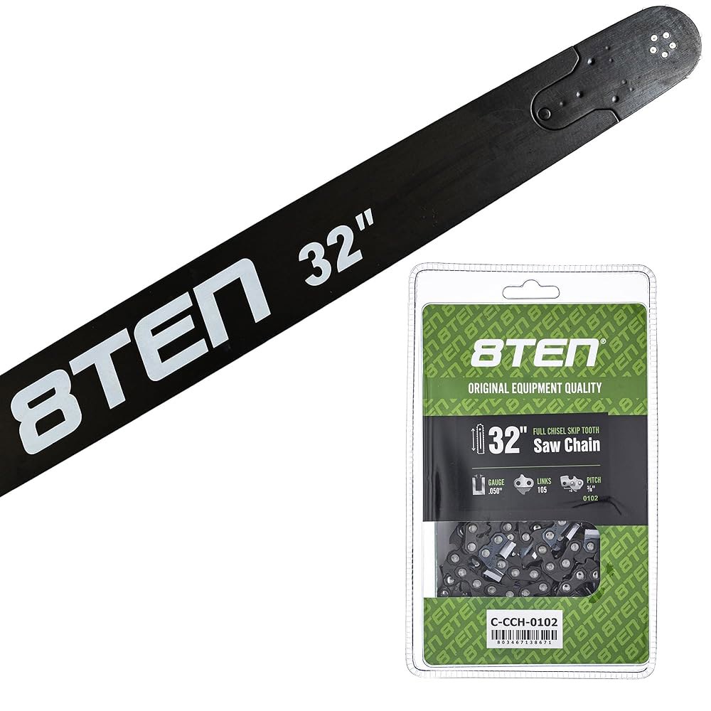 Husqvarna 372XP 365 Echo Jonsed 591119405용 8TEN 32인치 전기톱 가이드 바 & 체인 .050 3/8 105DL - 상품 이미지
