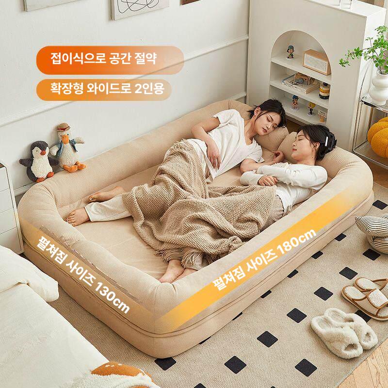 2인용 집순이 접이식 등받이 쿠션 소파 침대 집순이전용요람 초대형 화이트 원룸 - 상세 이미지 5