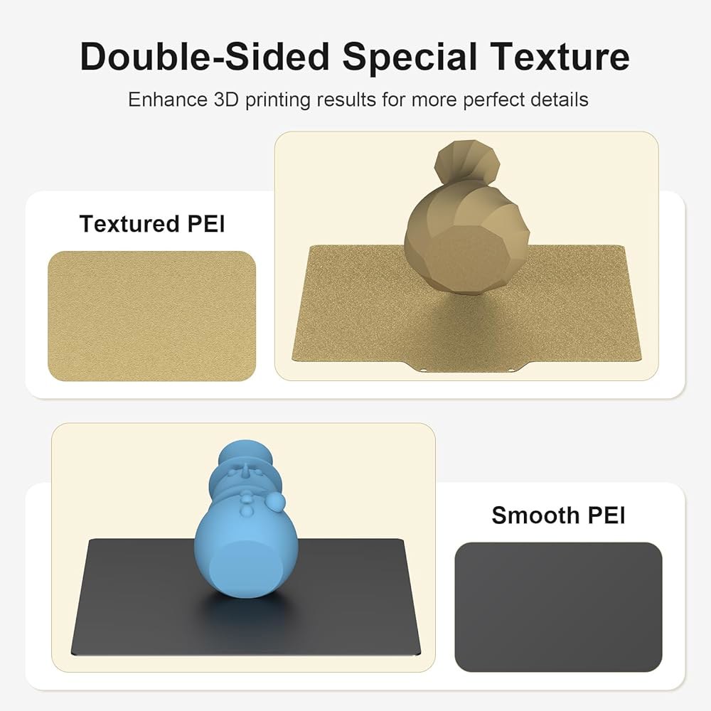 엔티나 티나2플러스 PEI 시트 마그네틱 빌드 플레이트 100x105mm, 3D 프린터용 스프링 스틸 플렉시블 플랫폼 - 상세 이미지 3