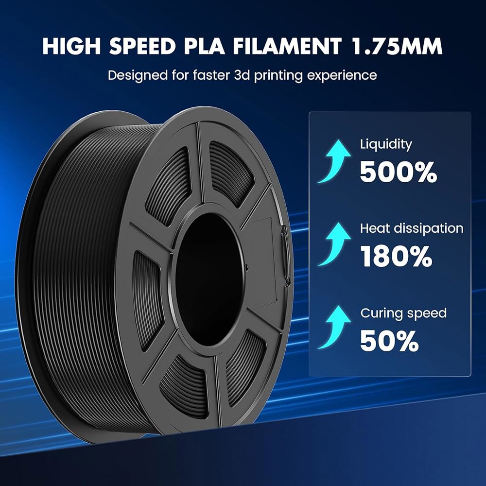 선루 고속 3D 프린터 PLA 필라멘트 1.75mm, 1KG 2 롤 블루+레드 - 상세 이미지 3