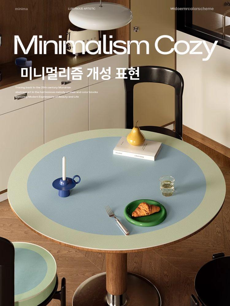 원형식탁매트 스프레드 닦기편한 관리쉬운 식탁보 - 상세 이미지 2
