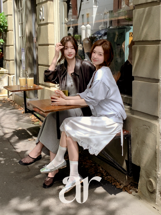 새틴 레이스 뒷밴딩 미디 스커트 sk7661 이미지 6