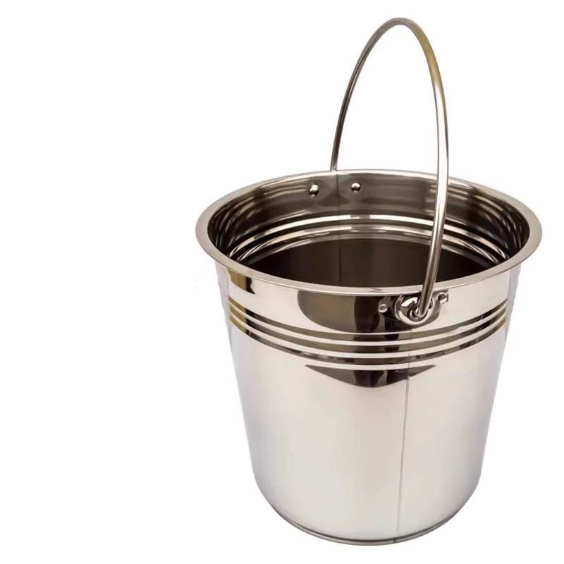스텐 양동이 10L 식당 국통 15L 대형 바스켓 스댕 7L 있음 약 5kg 초두꺼운 스테인리스스틸 - 상세 이미지 5