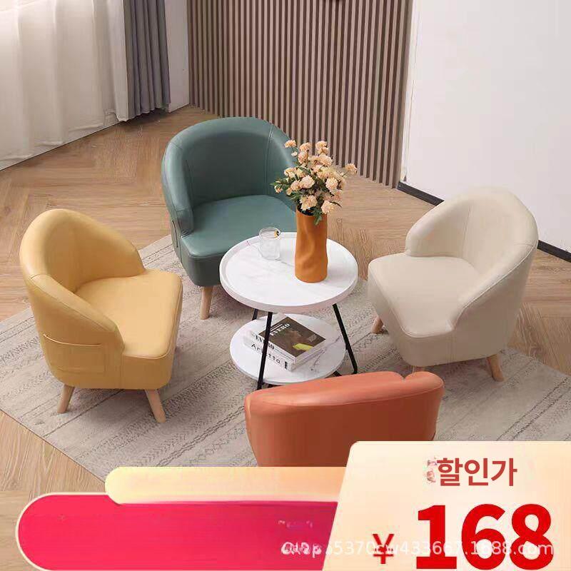 라운지 패브릭 안락의자 테크노패브릭 원룸 엔틱 모던 오렌지레드 기타 - 상세 이미지 3